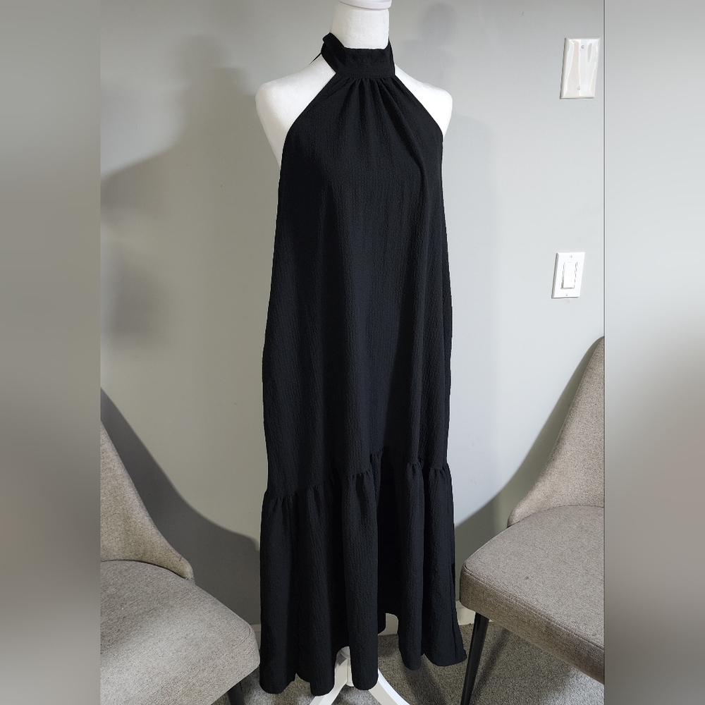 NWT A New Day Halter Maxi Dress, XS, Black